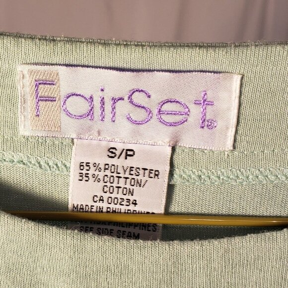 Ladies FAIR SET Short Sleeve Embellished & Cutout Top in Sage Green - S - Picture 5 of 5